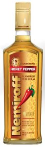 Image of a honey pepper vodka bottle