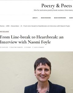 Image of Naomi Foyle on the Poetry and Poets website