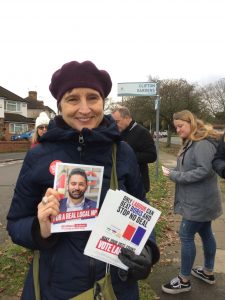 Naomi Foyle canvassing for Labour candidate Ali Milani in Uxbridge-Weste Ruislip