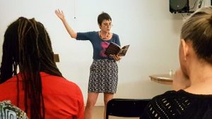 Naomi Foyle reading from Adamantine in New York City