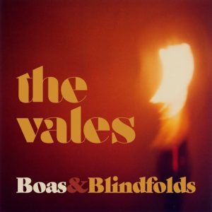 The cover of a record. An abstract image of a lightbulb glowing against an orange background. Text reads 'The Vales: Boas and Blindfolds'.