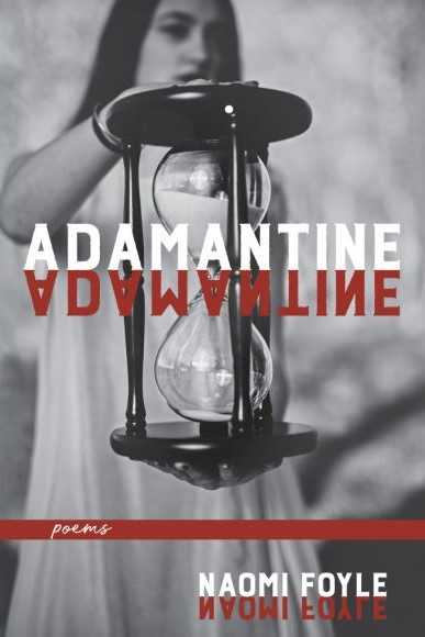 Cover of Adamantine: a young woman holding an hourglass