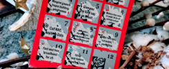 Image of a Labour Party scratchcard advent calendar, listing their election promises